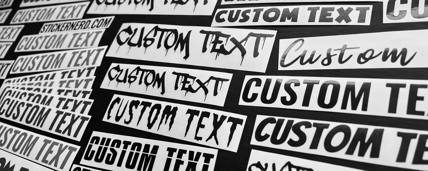 Custom lettering Text Stickers - Car Window Decals And Custom Stickers