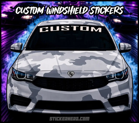 Custom Windshield Stickers - Custom Car Decals - Windshield Banners - StickerNerd.com