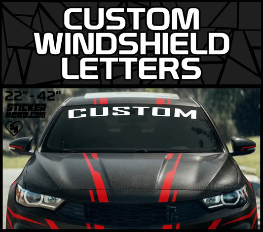 Custom Windshield Letters - Custom Windshield Stickers And Banner Decals