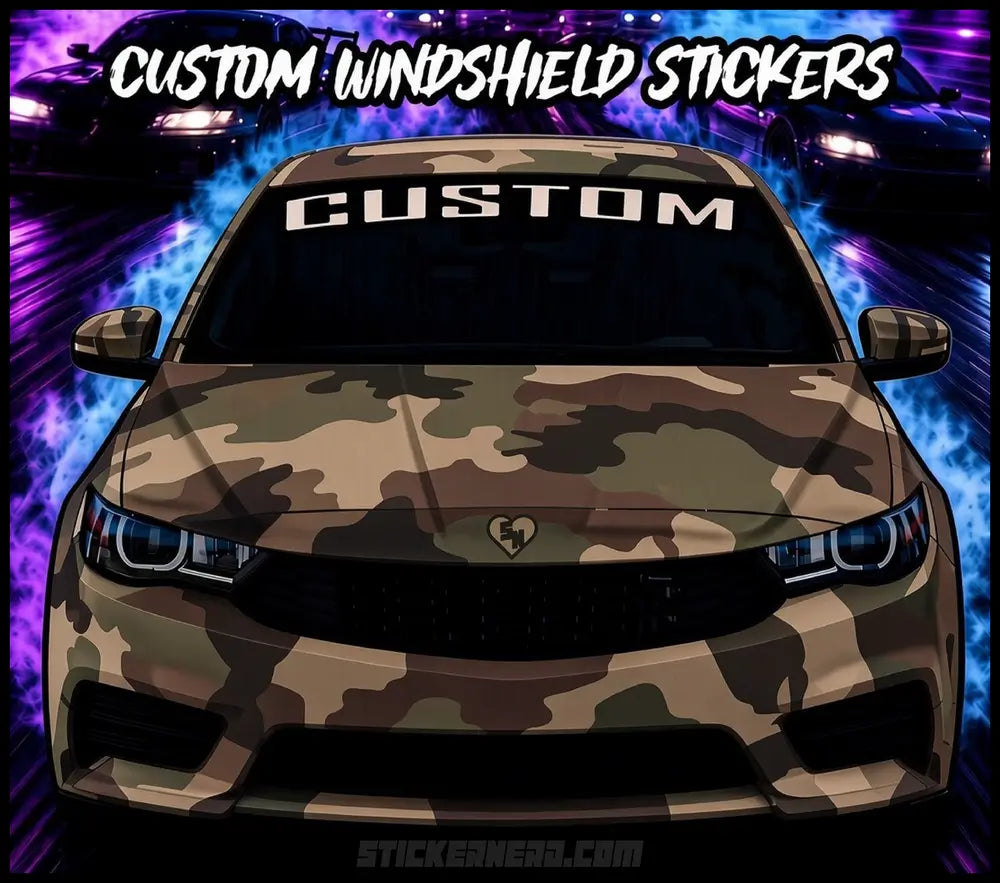 Custom Windshield Transfer Banners - Custom Stickers - Window Decals