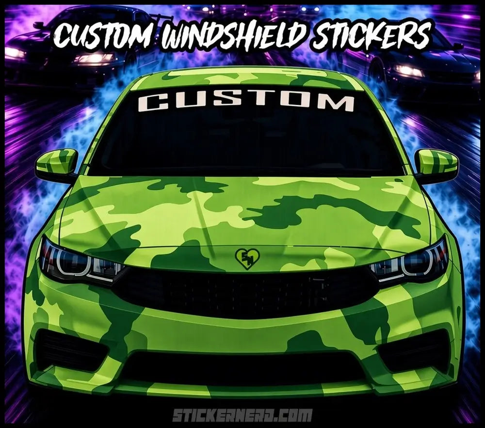 Custom Windshield Transfer Decals - Custom Stickers For Cars
