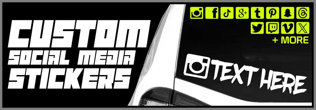Custom Social Media Stickers - Custom Instagram Decals - StickerNerd.com