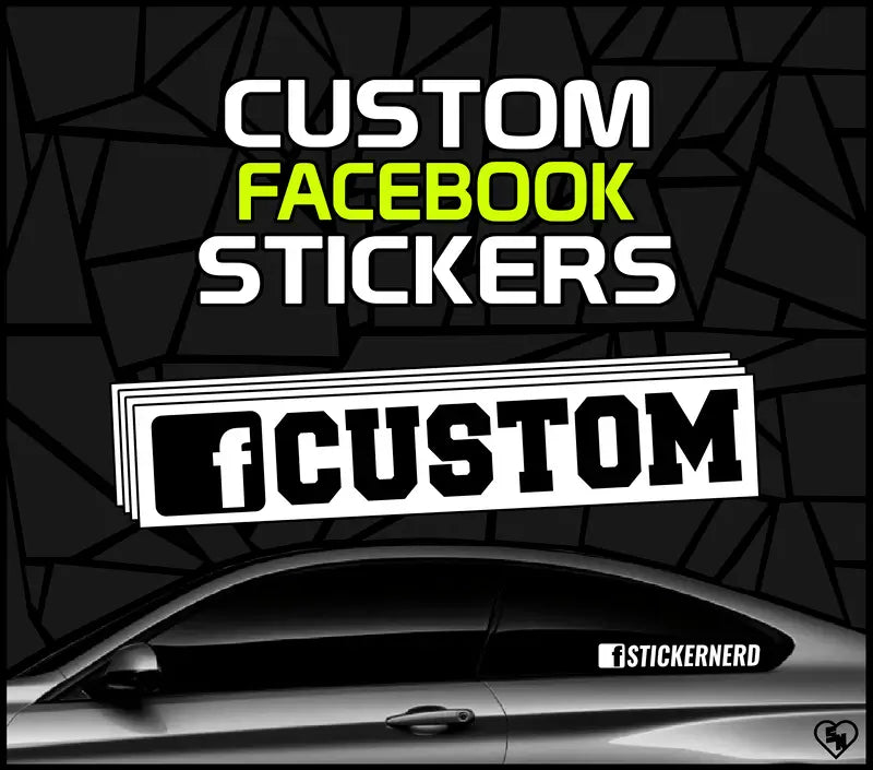 Custom Facebook Stickers - Car Window Decals - Social Media Stickers