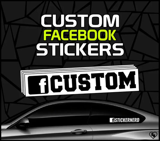 Custom Facebook Stickers - Car Window Decals - Social Media Stickers