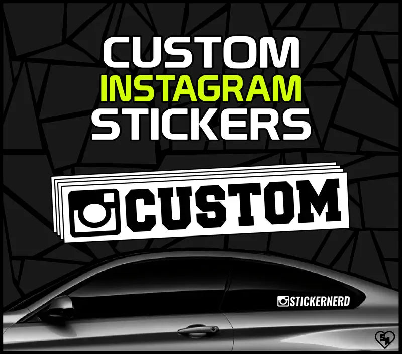 Custom Instagram Stickers - Car Window Decals - Social Media Stickers