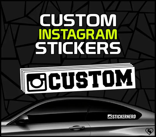 Custom Instagram Stickers - Car Window Decals - Social Media Stickers