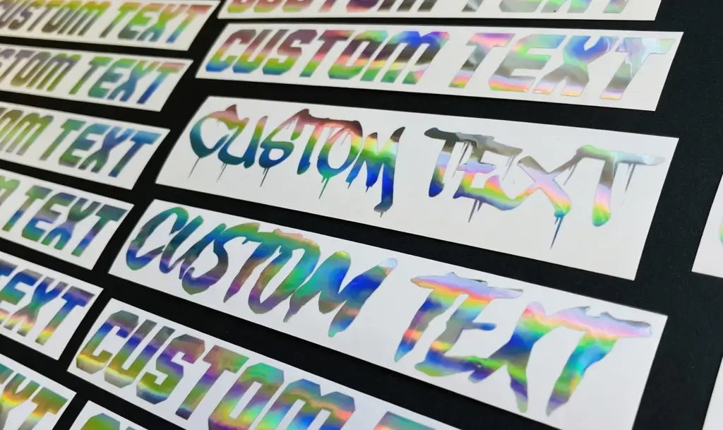 Custom Oil Slick Stickers - Custom Holographic Decals 