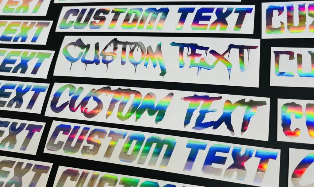 Custom Oil Slick Stickers - Custom Holographic Decals 