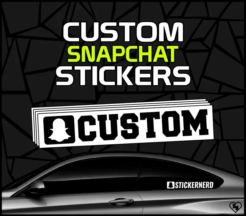 Custom SnapChat Stickers - Car Window Decals - Social Media Stickers
