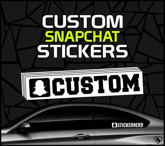 Custom SnapChat Stickers - Car Window Decals - Social Media Stickers
