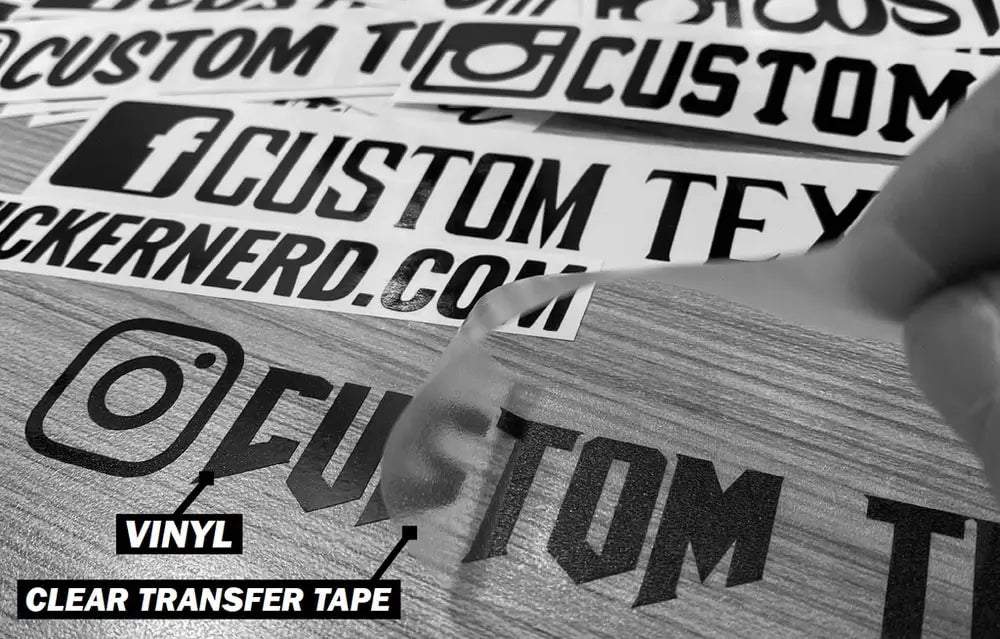 Custom Social Media Stickers - Window Decals - STICKERNERD.COM