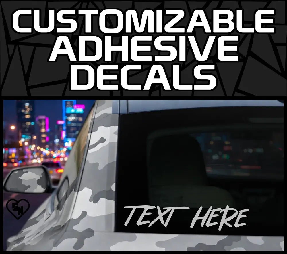 Customizable Adhesive Decals - Custom Stickers For Cars