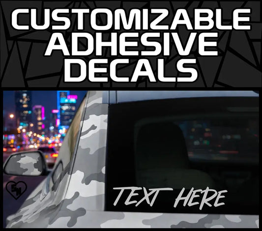 Customizable Adhesive Decals - Custom Stickers For Cars