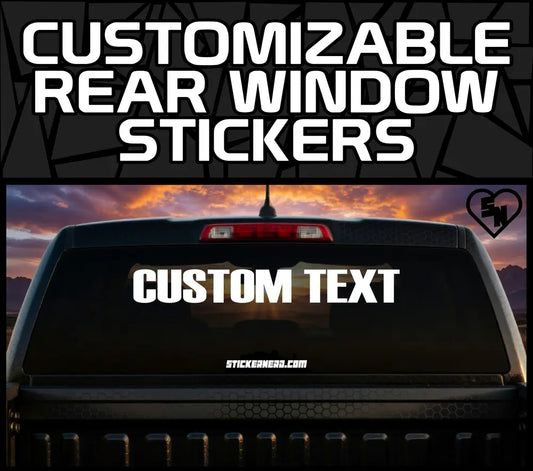 Customizable Rear Window Stickers - Custom Decals