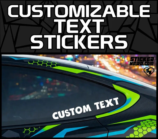 Customizable Text Stickers - Custom Decals For Cars And Trucks