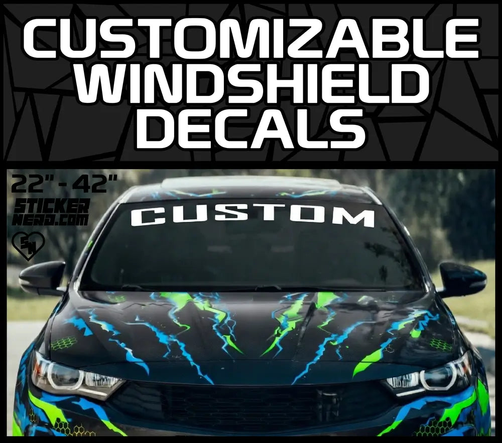 Customizable Windshield Decals - Custom Window Banners And Stickers