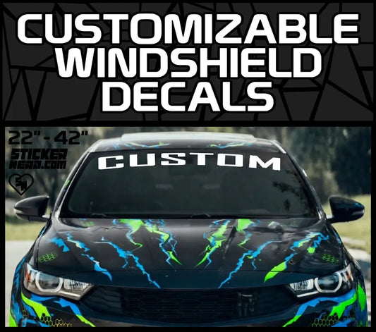 Customizable Windshield Decals - Custom Window Banners And Stickers