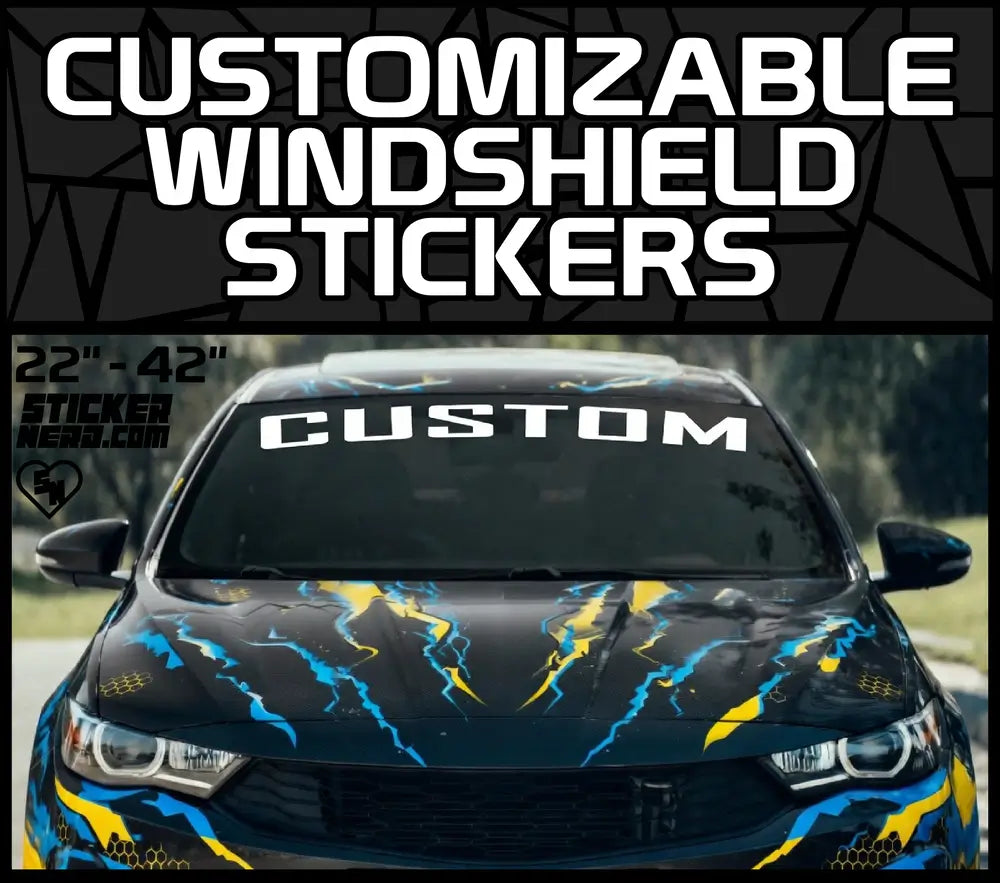 Customizable Windshield Stickers - Custom Window Banners And Decals
