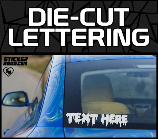 Die-Cut Lettering Stickers - Vinyl Window Decals 