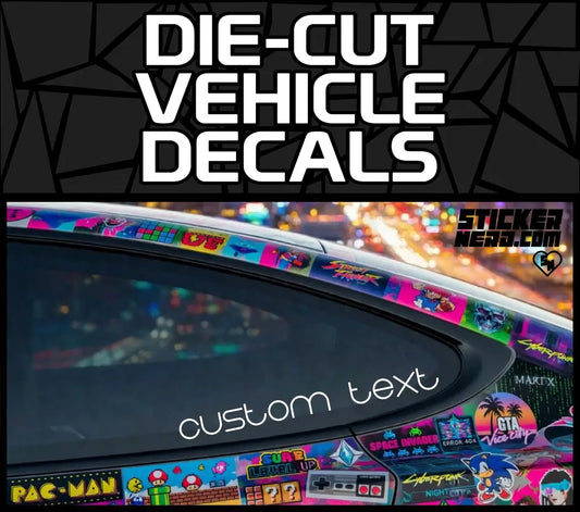 Custom Die-Cut Vehicle Decals - Car Window Stickers
