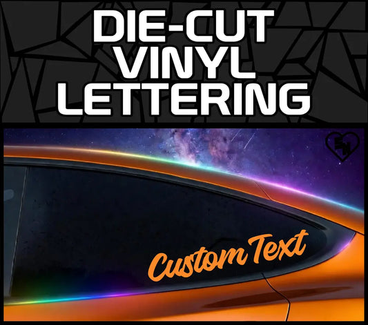 Die-Cut Vinyl Lettering Decals - Car Window Stickers