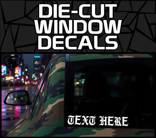 Die-Cut Window Decals - Custom Vinyl Car Stickers
