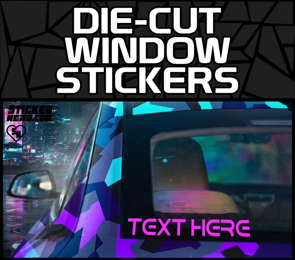 Die-Cut Window Stickers - Custom Vinyl Car Decals