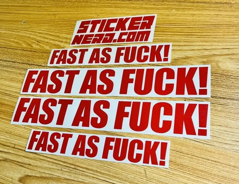 Fast As Fck Sticker - Funny Window Decal 