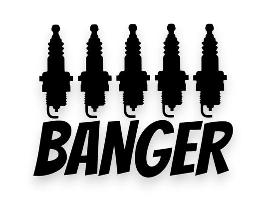 Five Banger Spark Plug Sticker