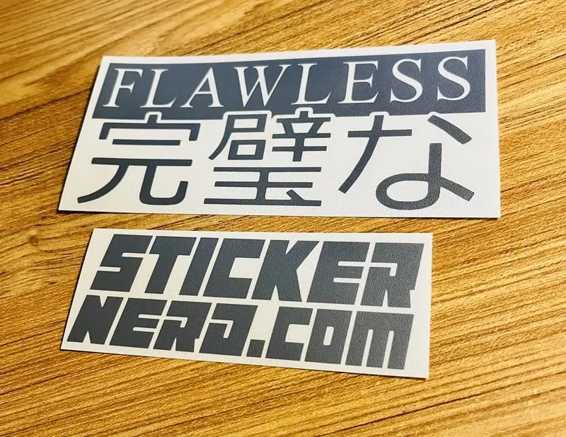 Flawless Japanese Sticker - Window Decal