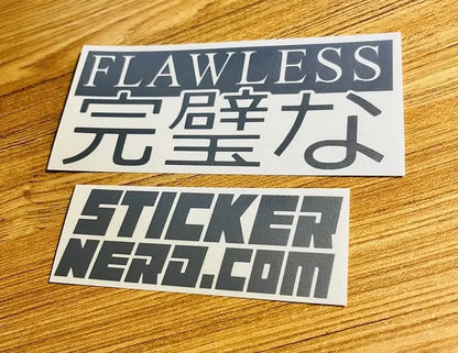 Flawless Japanese Sticker - Window Decal