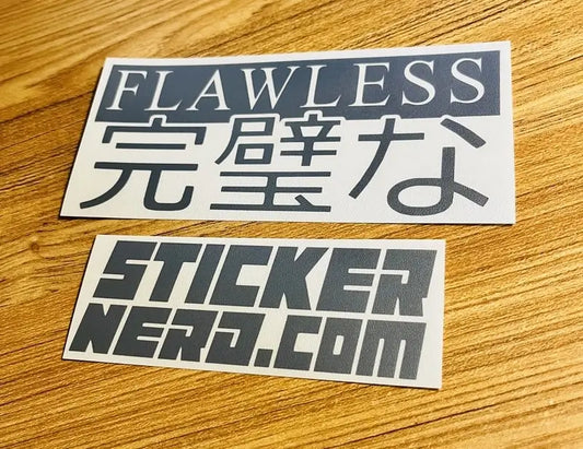 Flawless Japanese Sticker - Window Decal