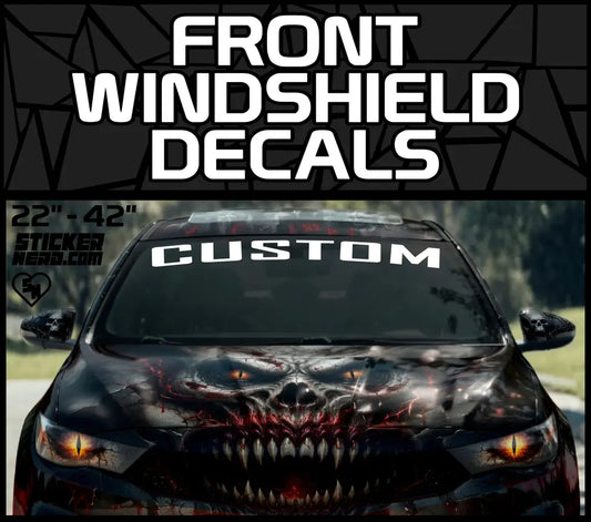 Front Windshield Decals For Cars And Trucks - Vinyl Stickers Banners