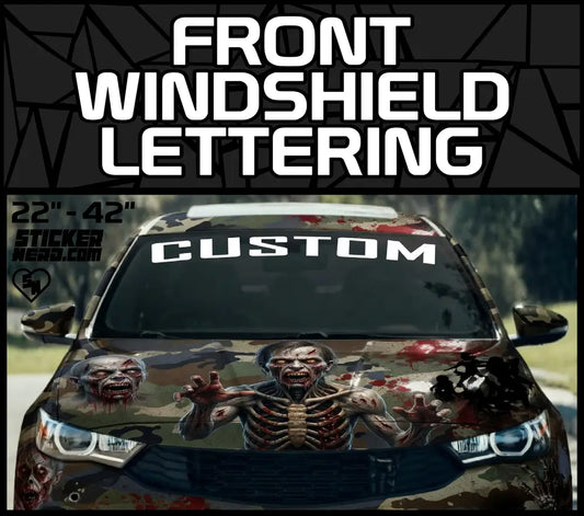 Front Windshield Lettering Decals For Cars And Trucks - Vinyl Stickers Banners