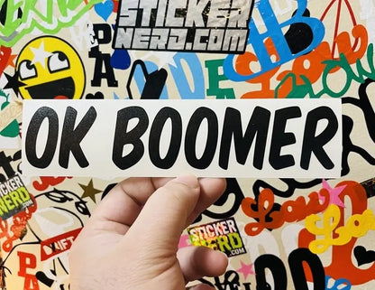 Ok Boomer Decal - Funny Window Sticker 