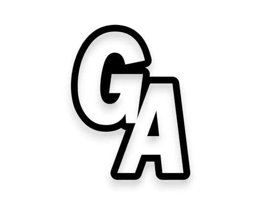 GA State Initials Sticker - STICKERNERD.COM