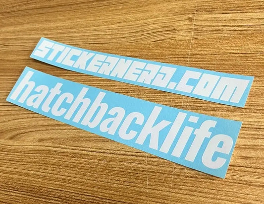 Hatchback Life Decal - Vinyl Car Sticker 