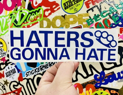 Haters Gonna Hate Decal - Funny Window Sticker 