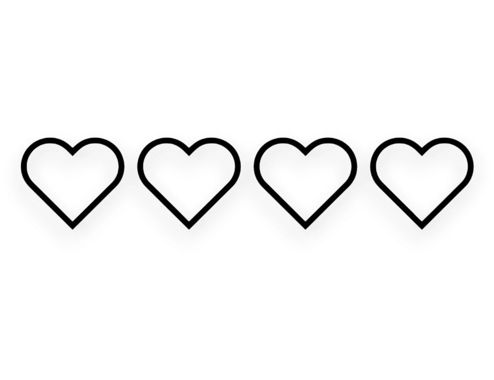 Hearts Sticker - Decal - STICKERNERD.COM
