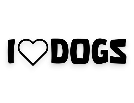 I Heart Dogs Decal - StickerNerd.com