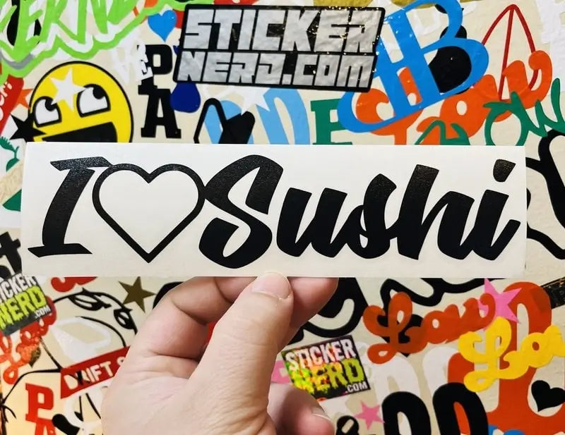 Funny I Heart Sushi Sticker