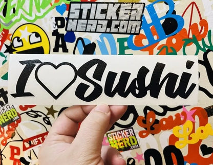 Funny I Heart Sushi Sticker