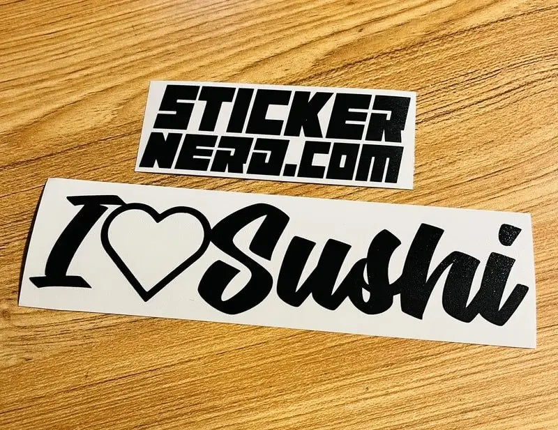 I Heart Sushi Decal