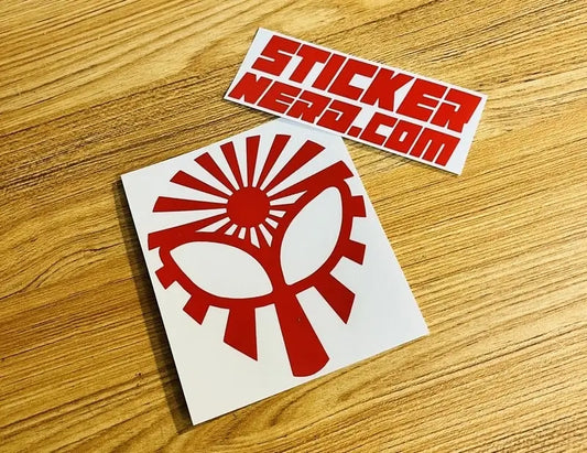 Japan Flag Alien Sticker - Funny JDM Decal 