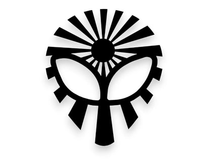 Japan Flag Alien Sticker - JDM Decal - STICKERNERD.COM