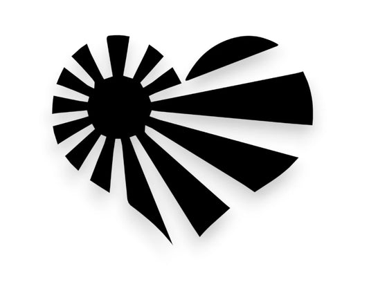 Japan Flag Heart Sticker