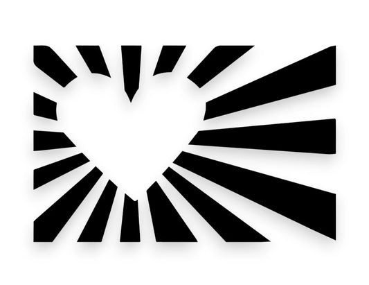 Japan Flag Heart Sticker - Window Decal - STICKERNERD.COM