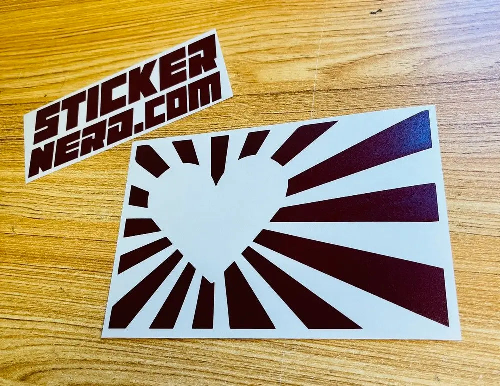Japan Flag Heart Sticker - Japanese Decal