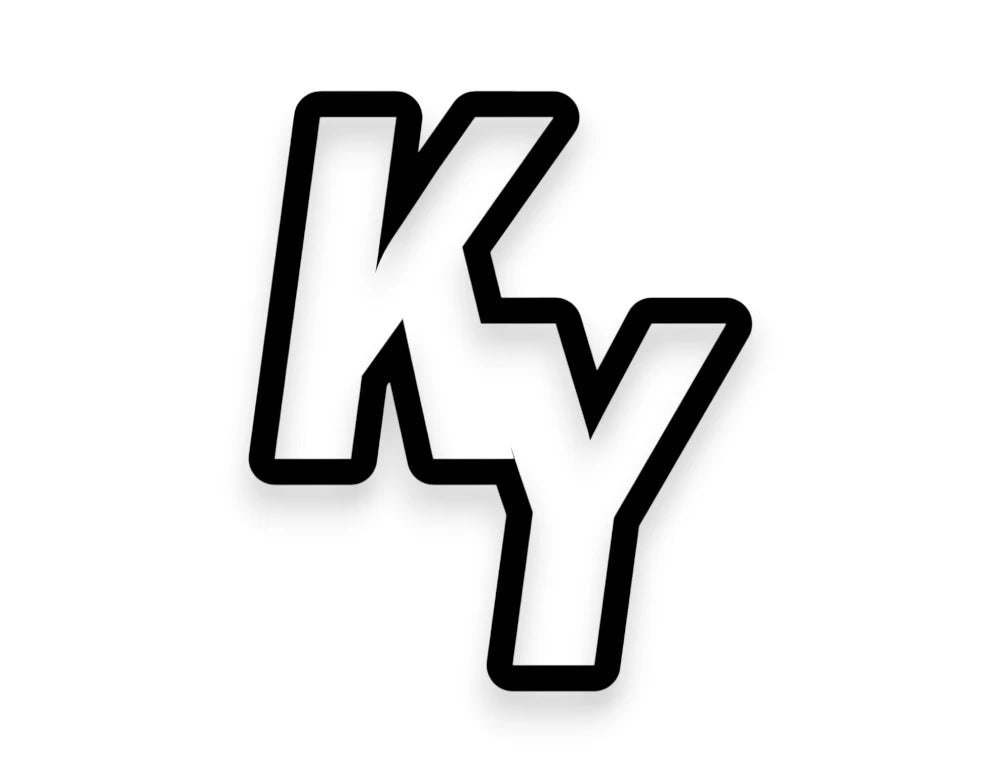 KY State Initials Sticker - STICKERNERD.COM