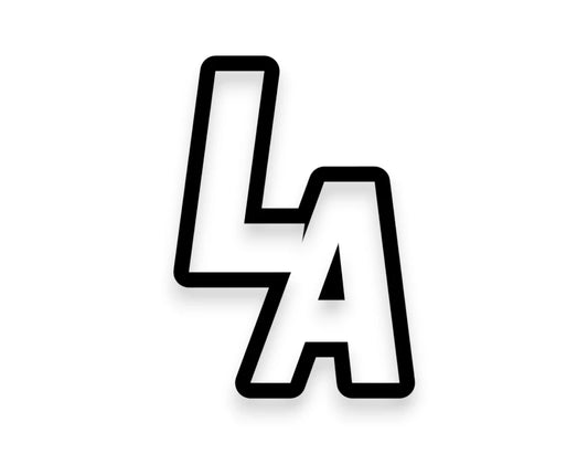 LA State Initials Sticker - STICKERNERD.COM